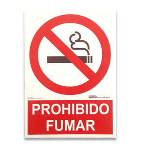 Señal  Prohibido Fumar A4